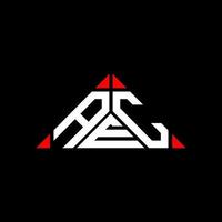aec brief logo creatief ontwerp met vector grafisch, aec gemakkelijk en modern logo in driehoek vorm geven aan.