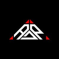 adp brief logo creatief ontwerp met vector grafisch, adp gemakkelijk en modern logo in driehoek vorm geven aan.