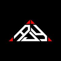 ajy brief logo creatief ontwerp met vector grafisch, ajy gemakkelijk en modern logo in driehoek vorm geven aan.