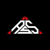 ass brief logo creatief ontwerp met vector grafisch, ass gemakkelijk en modern logo in driehoek vorm geven aan.