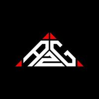 azg brief logo creatief ontwerp met vector grafisch, azg gemakkelijk en modern logo in driehoek vorm geven aan.