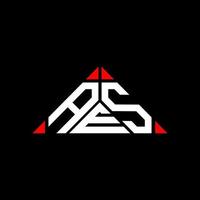 aes brief logo creatief ontwerp met vector grafisch, aes gemakkelijk en modern logo in driehoek vorm geven aan.
