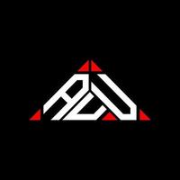 auu brief logo creatief ontwerp met vector grafisch, auu gemakkelijk en modern logo in driehoek vorm geven aan.