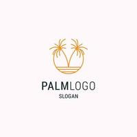 palm logo icoon vlak ontwerp sjabloon vector