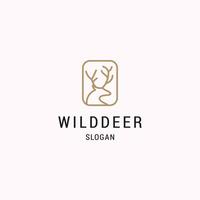 wild hert logo icoon vlak ontwerp sjabloon vector