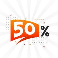 50 korting afzet banier Promotie. 50 procent verkoop promotionele ontwerp. vector
