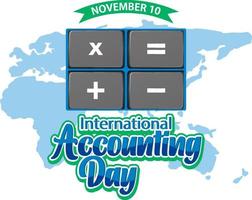 Internationale accounting dag banier ontwerp vector