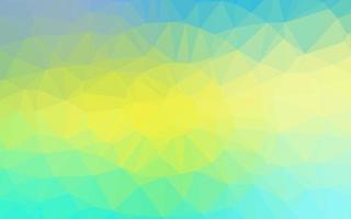 licht blauw, geel vector driehoek mozaïek- omslag.