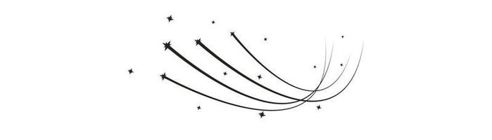 abstract het schieten ster, vallend ster met een krachtig spoor ster Aan een wit achtergrond meteoroïde, komeet, snelheid lijn, beweging draaikolk, asteroïde, snelheid beweging lijn. vector