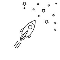raket gelanceerd icoon vector logo sjabloon illustratie ontwerp. begin omhoog icoon, raket icoon