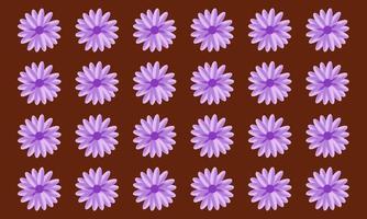 bloeiend Purper bloem Aan bruin achtergrond. vector illustratie. eps 10.