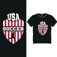 Verenigde Staten van Amerika voetbal t-shirt ontwerp concept vector