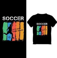 laten we trap sommige gras, voetbal t-shirt ontwerp vector