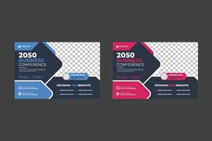 bedrijf conferentie folder voor jaar- verslag doen van en brochure bedrijf met modern ontwerp vector