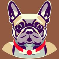 illustratie vector grafisch van Frans bulldog vervelend Kerstmis pak geïsoleerd mooi zo voor icoon, mascotte, afdrukken, ontwerp element of aanpassen uw ontwerp