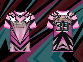 abstract raglan mouw Jersey ontwerp sjabloon voor team uniformen gamen kleding vector