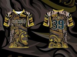 abstract raglan mouw Jersey ontwerp sjabloon voor team uniformen gamen kleding vector