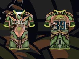 abstract raglan mouw Jersey ontwerp sjabloon voor team uniformen gamen kleding vector