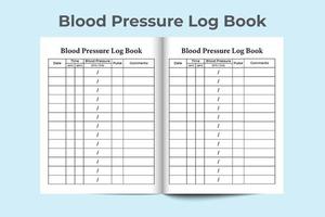 bloed druk notitieboekje interieur. pulse tracker logboek sjabloon. bloed druk logboek sjabloon. notitieboekje interieur. bloed druk volger. bloed druk notitieboekje interieur. vector