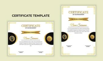 abstract diploma certificaat ontwerp. certificaat van voltooiing, prijs, prestatie sjabloon. vector