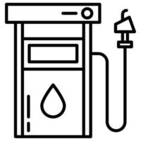 benzine station. gereedschap voor vulling benzine vector