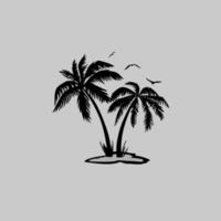 palm bomen silhouet geïsoleerd ontwerp vector
