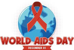 wereld AIDS dag poster ontwerp vector