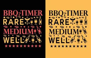 bbq timer t overhemd ontwerp vector