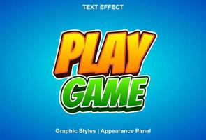 spel Speel tekst effect met geel en groen 3d stijl. vector