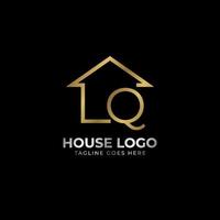 minimalistische brief q luxueus huis logo vector ontwerp voor echt landgoed, huis huur, eigendom middel