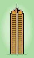 8-bits pixel icoon hoog gebouw in vector illustraties voor spel middelen en web pictogrammen