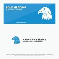 dier vogel adelaar Verenigde Staten van Amerika solide icoon website banier en bedrijf logo sjabloon vector