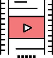 video les film onderwijs vlak kleur icoon vector icoon banier sjabloon