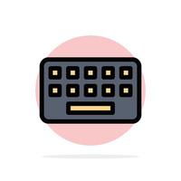 toetsenbord typen bord sleutel abstract cirkel achtergrond vlak kleur icoon vector