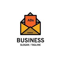 advertentie reclame e-mail brief mail bedrijf logo sjabloon vlak kleur vector