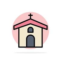 kerk viering christen kruis Pasen abstract cirkel achtergrond vlak kleur icoon vector
