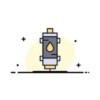 kachel water warmte heet gas- geiser bedrijf logo sjabloon vlak kleur vector