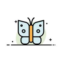 vlinder vrijheid insect Vleugels bedrijf vlak lijn gevulde icoon vector banier sjabloon
