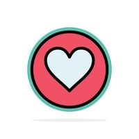 liefde hart favoriete barst abstract cirkel achtergrond vlak kleur icoon vector
