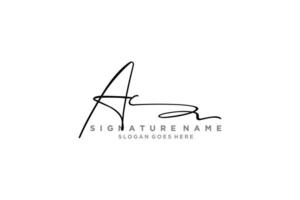 eerste ac brief handtekening logo sjabloon elegant ontwerp logo teken symbool sjabloon vector icoon