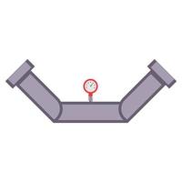 metaal pijp. icoon voor pijpleiding en water buis bouw. industrieel pijp voor water of gas. fabriek element verbinding uitrusting met flens. een deel kanalisatie vector illustratie