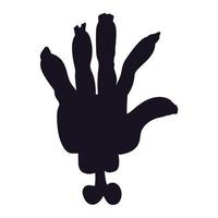zombie hand- zwart vorm silhouet voor halloween vector
