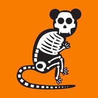 aap skelet halloween viering decor vector