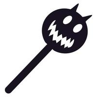 halloween lolly met pompoen snoep Aan stok vector