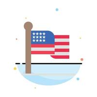 Amerikaans vlag dankzegging Verenigde Staten van Amerika abstract vlak kleur icoon sjabloon vector