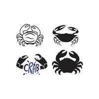 krab icoon logo, vector ontwerp