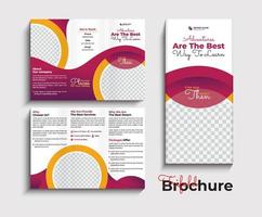 reizen agentschap drievoud brochure ontwerp vector