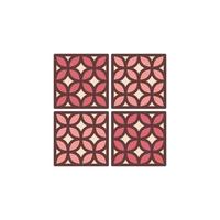 keramisch tegels vector concept rood icoon