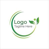 logo groen blad natuur vector