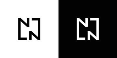 modern en uniek letter nn initialen logo-ontwerp vector